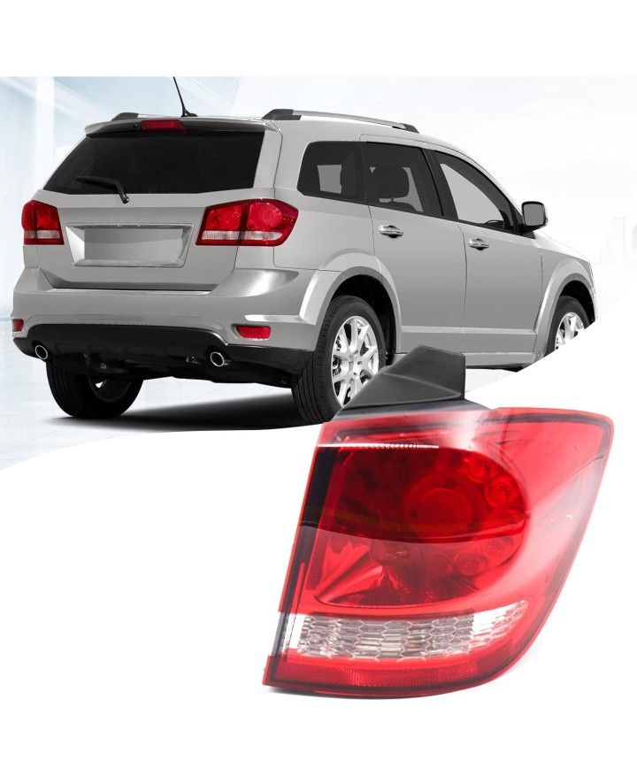 Tail Lights Assembly Compatible with Dodge Journey 2011 2012 2013 2014 2015 2016 2017 2018 Led Rear Tail Light Lens Brake Lamp with Bulb Right Passeng