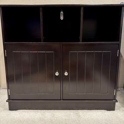 Side Storage Cabinet / Shelf – Dark Brown