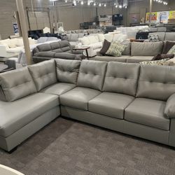 Grey Leather Sofa Sectional