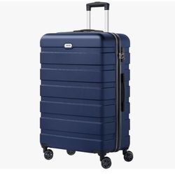 AnyZip Luggage PC ABS Hardside Lightweight Suitcase with 4 Universal Wheels TSA Lock Checked-Large 28 Inch Dark Blue
