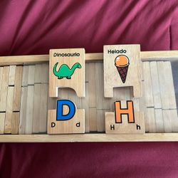 Spanish Alphabet Wooden Puzzle 