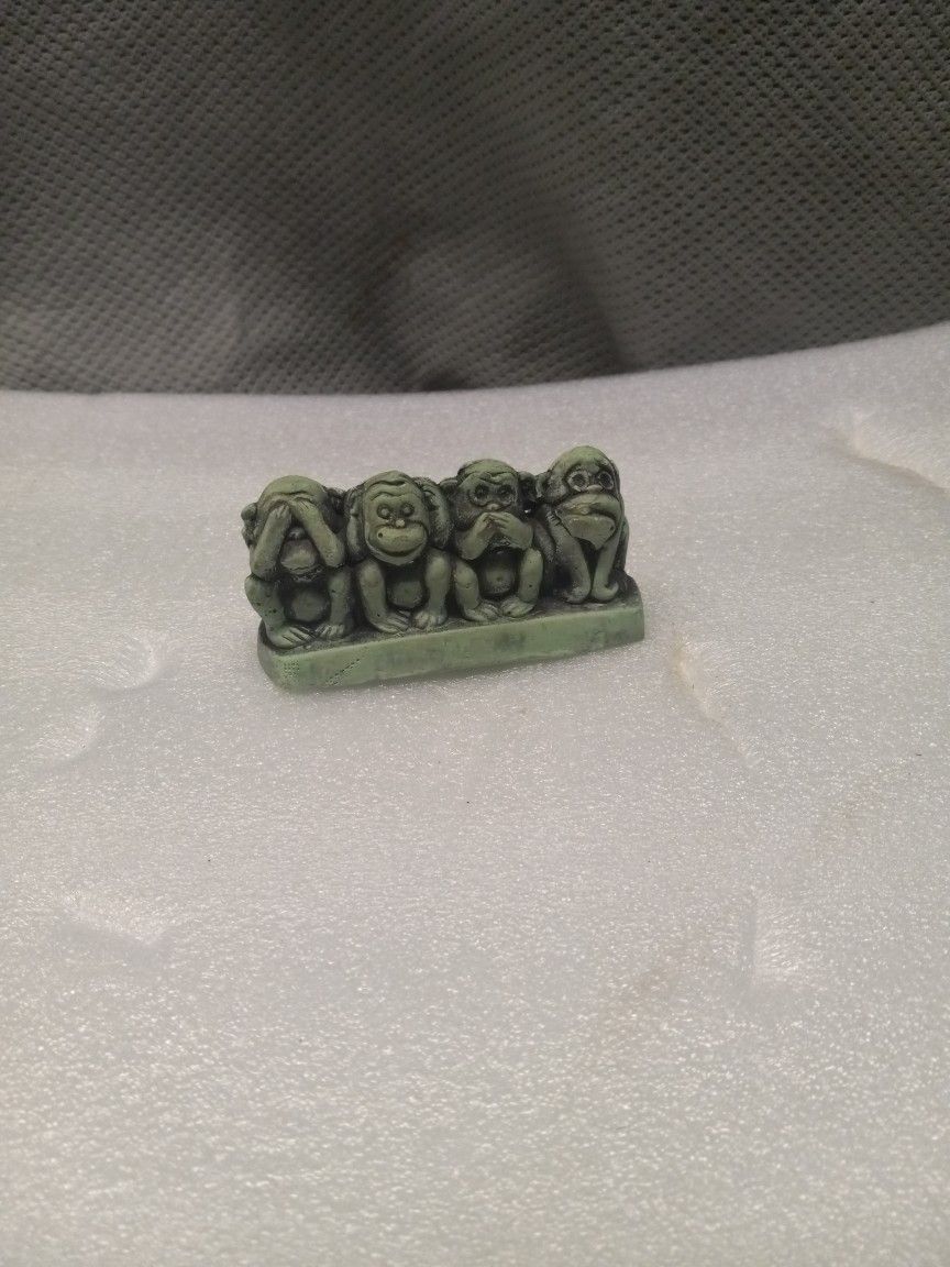 1968 See No Evil Monkeys Mini Sculpture