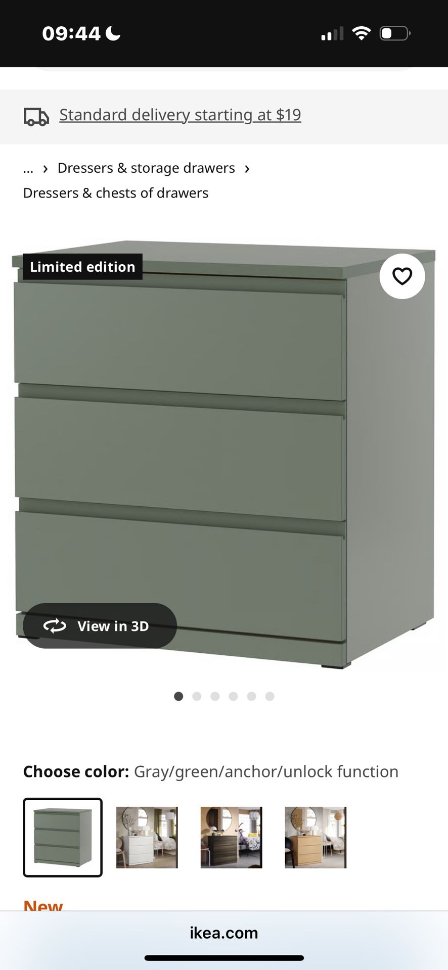 3–3 Drawer Dressers