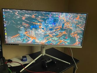Sceptre 34” wide flat not curved monitor