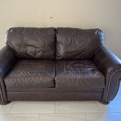Leather Brown Couches 