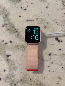Apple Watch Series 9 (GPS + LTE) 45MM Pink Aluminum Case Light Pink Sport Band