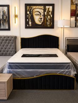 WAVE BLACK & GOLD BED 🛏️🖤😍