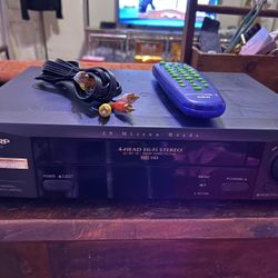 Sharp VC-H982 stereo VCR VHS tape player with universal remote, tested and working