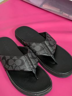 Coach Signature Flip Flop Sandals