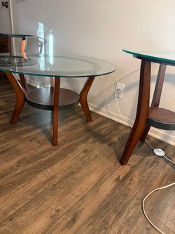 Glass/Wooden Coffee Table