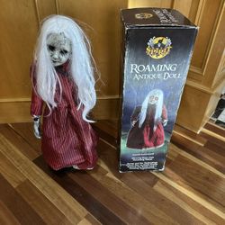 Spirit Halloween ROAMING ANTIQUE DOLL-FLOATING Sound Activated Haunted Animated