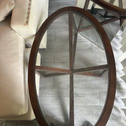 Wood Glass Table