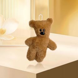 [Teddy Bear] Schoolbag Creative Pendant Car Pendant Girl's Heart Trendy Luxury Plush Pendant Men's and Women's Same Style Couple Style
