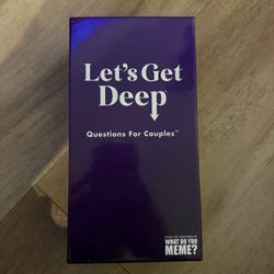 Let's Get Deep Questions For Couples Card Game