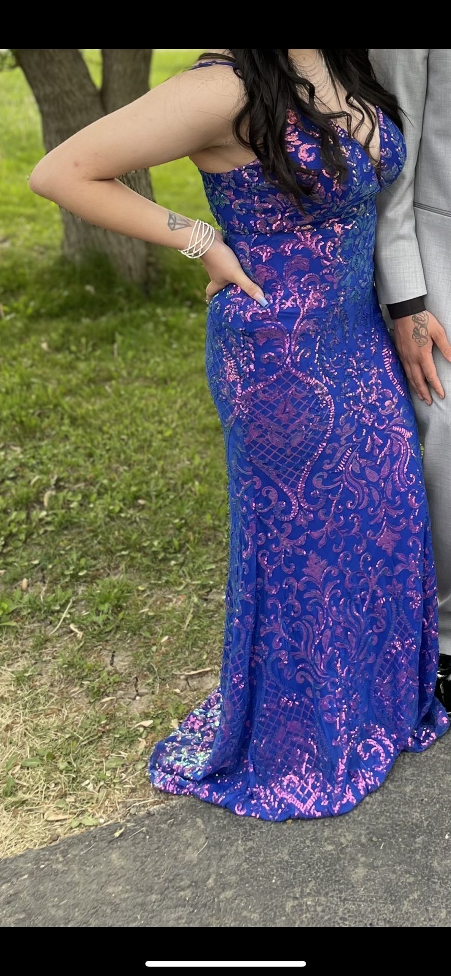 Blue Ariel Formal Sequin Mermaid Dress