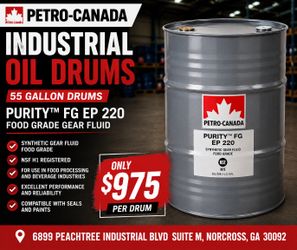 Petro-Canada Purity™ FG EP 220 – Food Grade Industrial Gear Fluid | 55 Gallon Drum