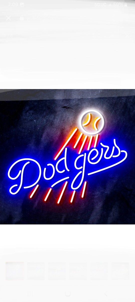 LA Dodgers Led Neon Sign 22" x 19"