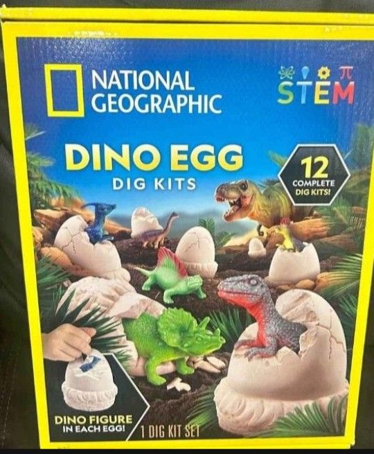 National Geographic Dino Egg Dig Kit New Kids Toy Dinosaur Stem