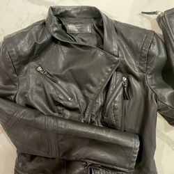 Vegan Faux Leather Moto Jacket