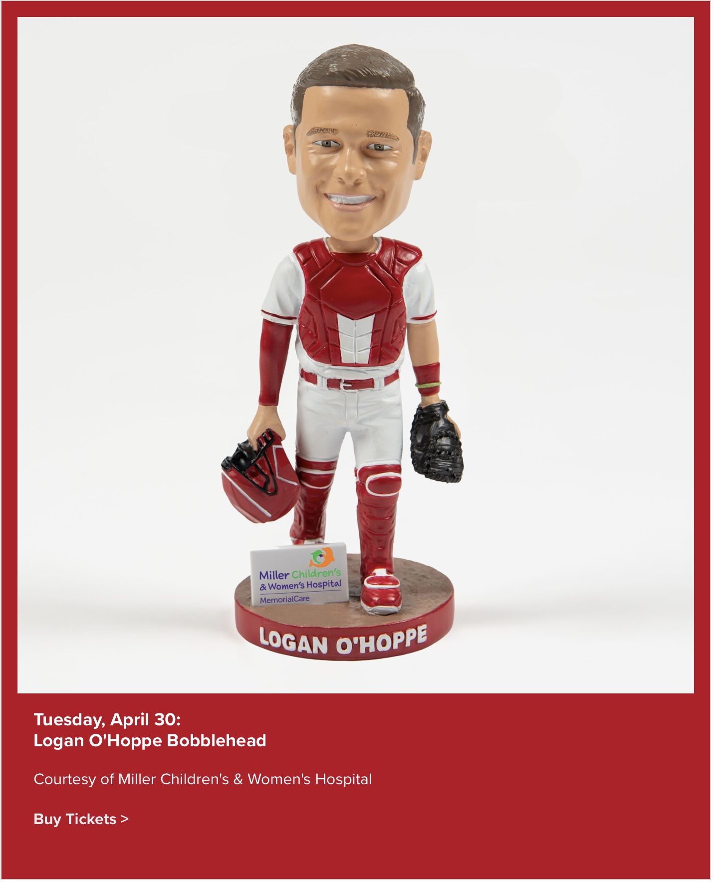 angels baseball Logan O’Hoppe bobblehead doll - NEW in box