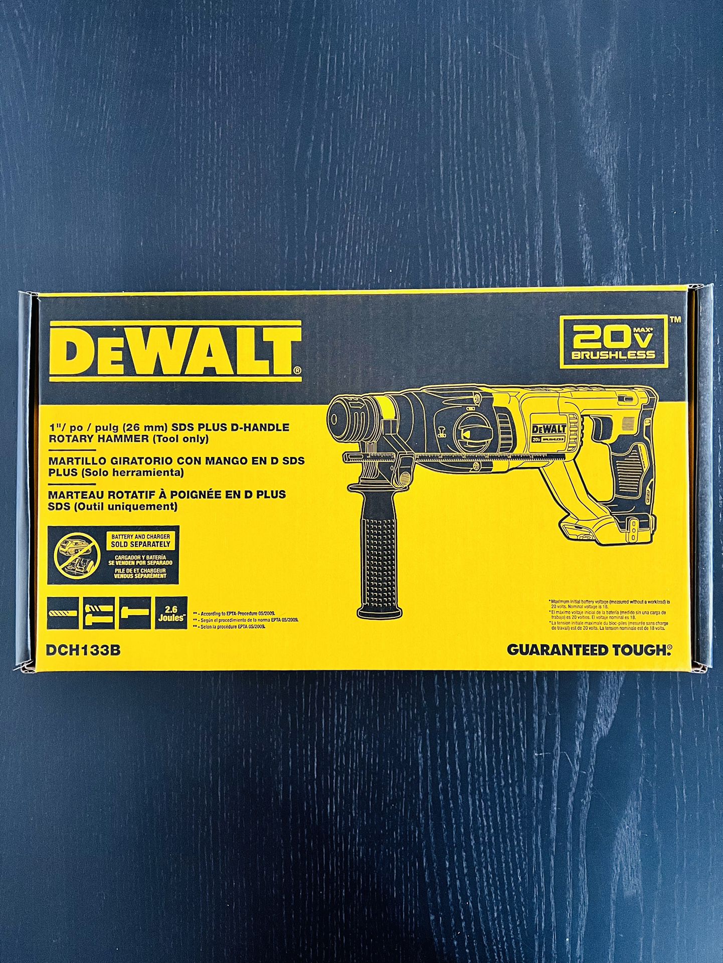 Dewalt 20v XR Brushless 1” SDS Plus D Handle Rotary Hammer