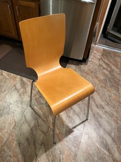 contemporary Chair wood/chrome 15101