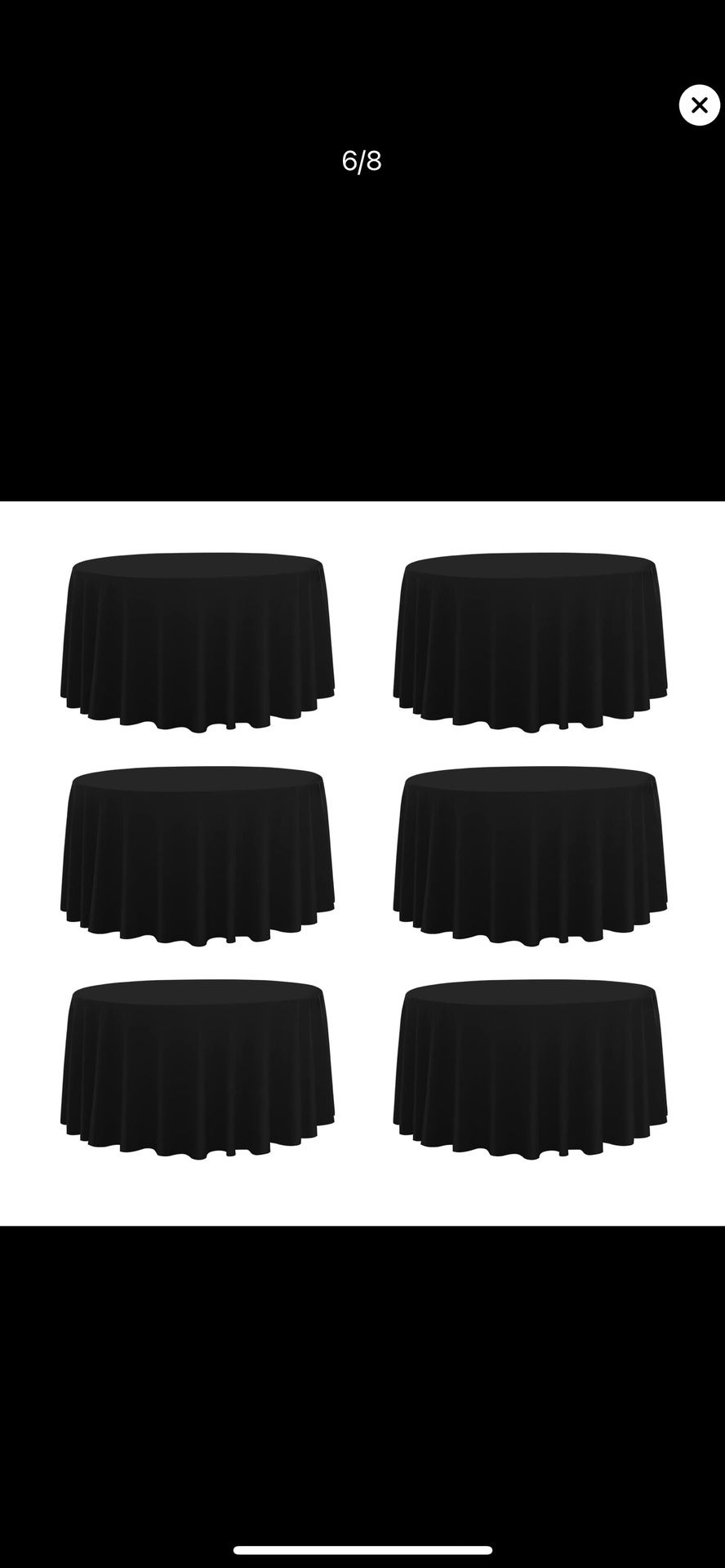 BRAND NEW! Never Used Black Table Cover 