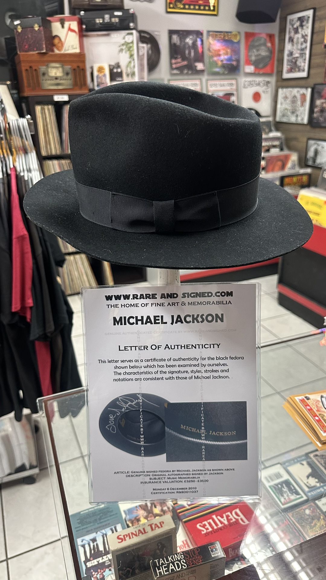 Michael Jackson Autographed Fedora Hat