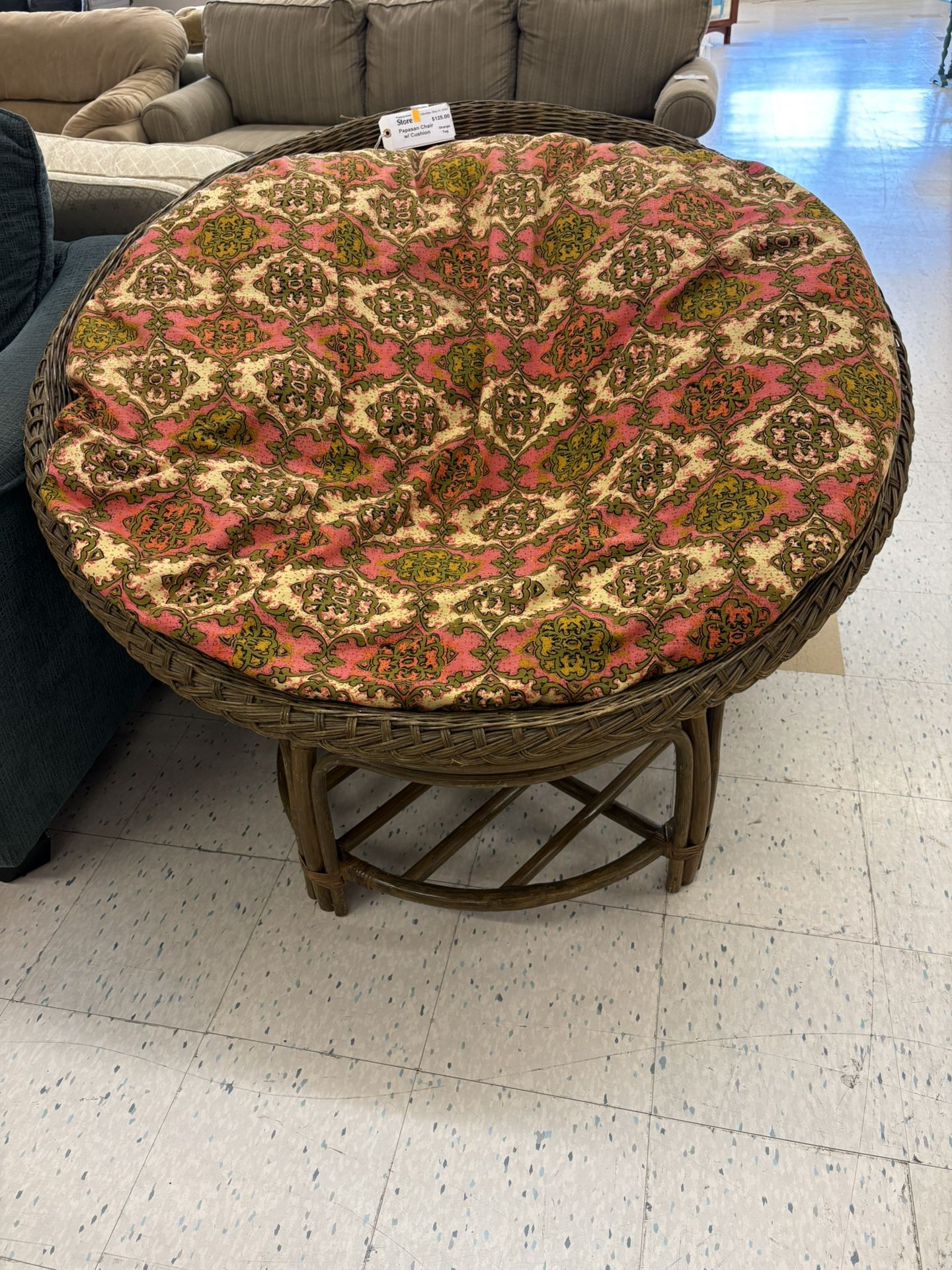 Papasan Chair W/Cushion