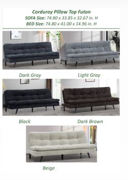 Futon Bed In Several Colors 