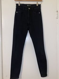 Zara Wmns High Waisted Skinny Cropped Jeans