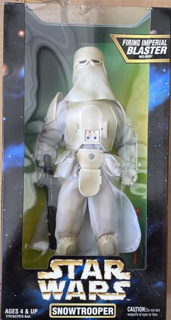 1997 Snowtrooper w Firing Imperial Blaster - Star Wars 12" Action Figure in Box MIB