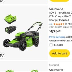 Greenworks 80v Mower