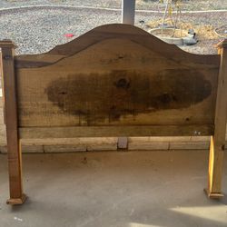 Head Board Natural Wood  (Size:Queen)