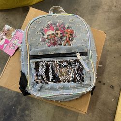 Lol Surprise Dolls Mini Denim Backpack