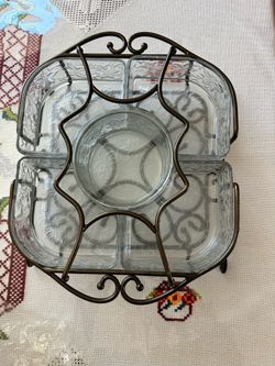 Princess House 2 pcs. Metal caddy