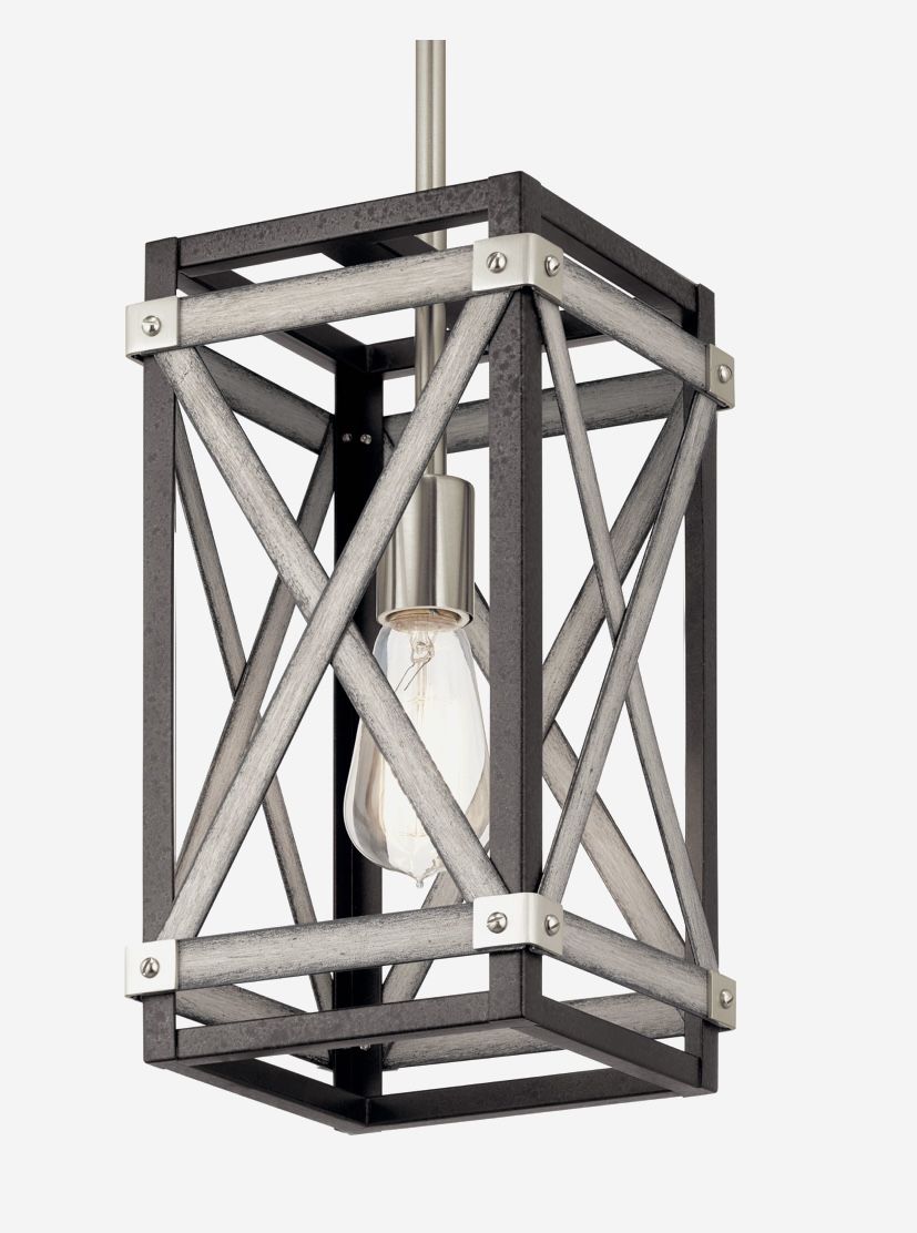 Kichler Stetton Anvil Iron and Distressed Antique Grey Farmhouse