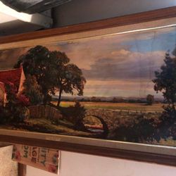 Big Farm House Scenic Framed Picture