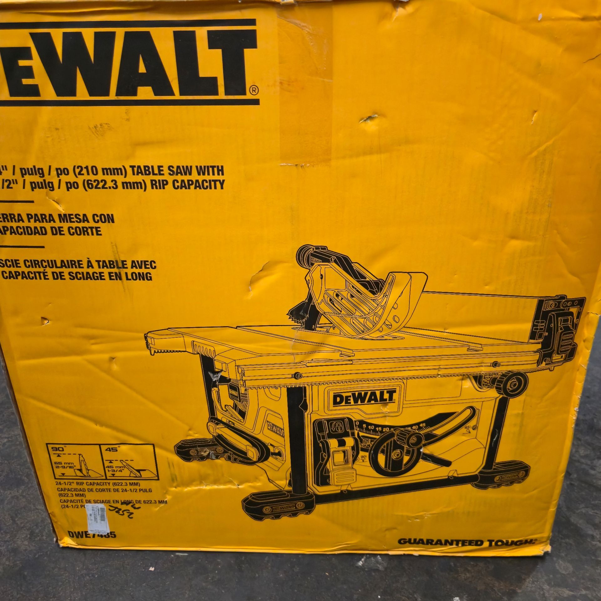 DEWALT Amp Corded 8-1/4 in. Compact Portable Jobsite Tablesaw #156034