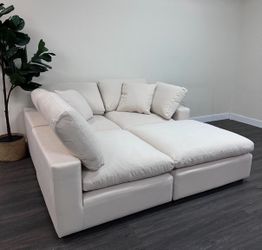 Cream Modular Cloud Sectional Sofa