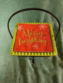 Christmas napkin holder w/napkins