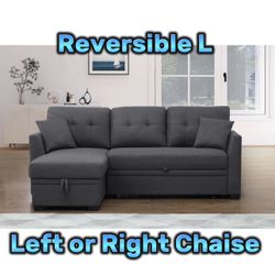 Sectional Couch L Shape Sofa Bed Brand New In Box 📦 Pull Out Bed & Storage Underneath Reversible L New In Box 📦 