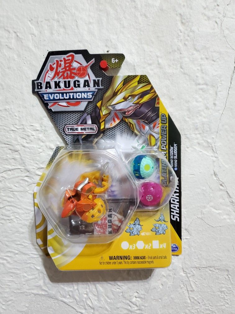 Bakugan Evolutions, Shartktar with Nano Widow & Sludgem Platinum Power Up Pack