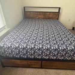 Queen Size Bed Frame With Mattress