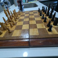 Wooden Portable Chess Set