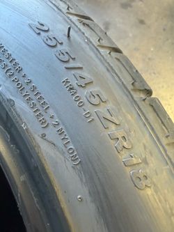 255/45/18 (4 Tires) LIKE NEW $200.00/ All 4