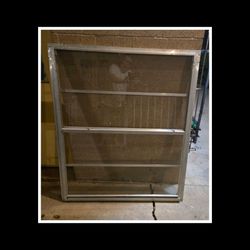 Vintage Aluminum Single Hung Window – 40" x 48" | 1970s