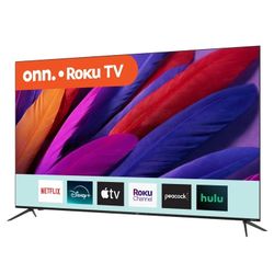 onn. 75” Class 4K UHD (2160P) LED Roku Smart Television (100044717) $350