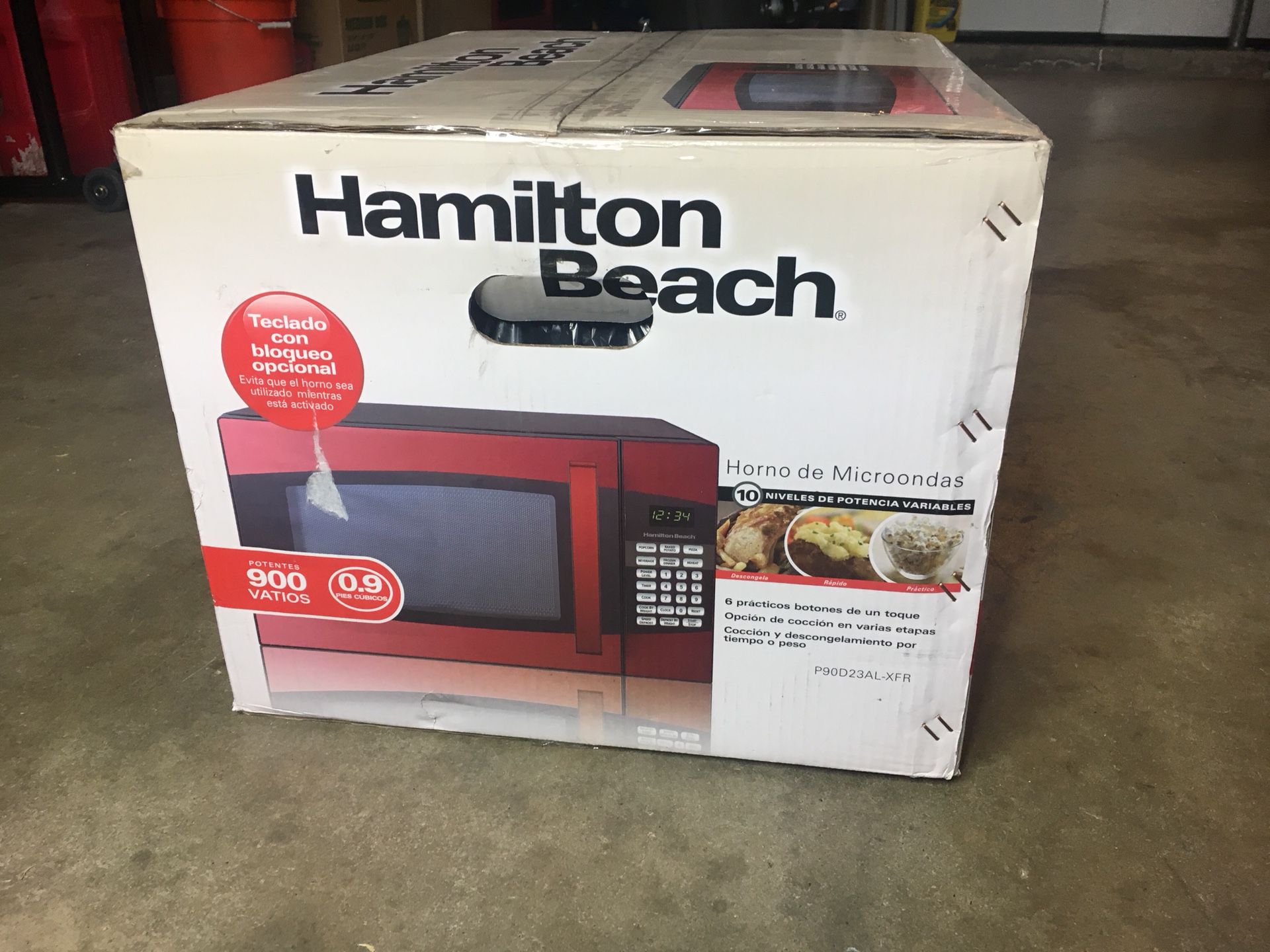 Hamilton Beach 1.1 Cu. ft. Red Microwave – The Market Depot