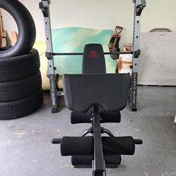 banca olympica marcy seminueva bech press squat rack 